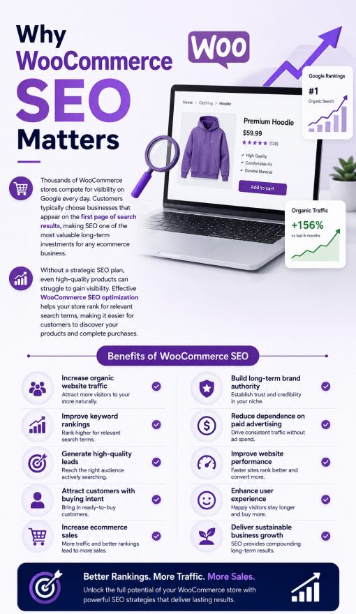WooCommerce SEO Benefits Infographic